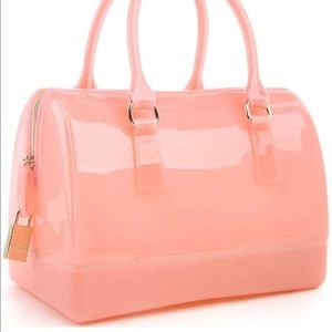 Pink Translucent Jelly Bag Speedy Style Boston Bag